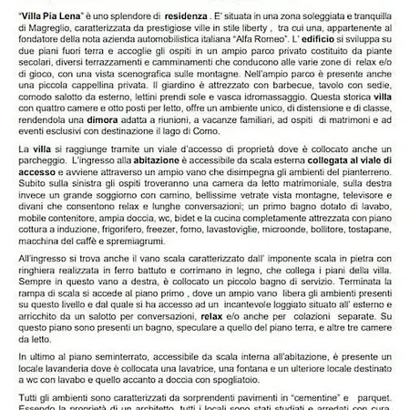 Pia Lena Holiday home Magreglio